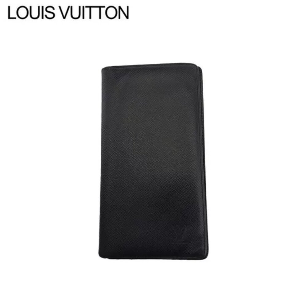 LOUIS VUITTON Long Bill Purse Taiga Taiga Leather Authentic Used